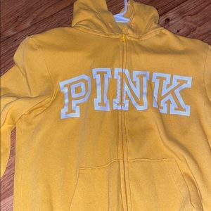 yellow pink full zip jacket